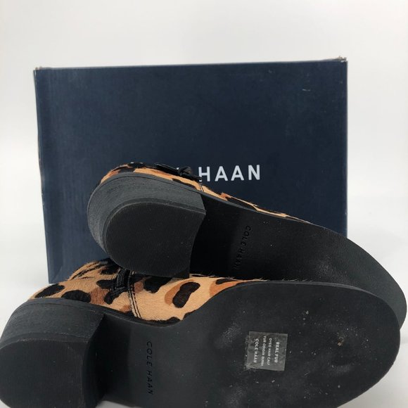 Cole Haan Brown & Tan Animal Print Heeled Boots | Excellent Condition - Picture 2 of 6